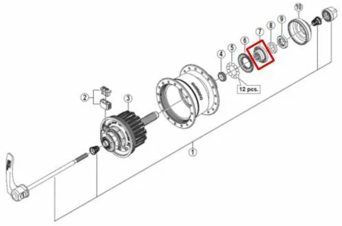Shimano Konus VR DH-3D72 / DH-T665 Links Y-2YW98020 2 Shimano Konus VR DH-3D72 / DH-T665 Links Y-2YW98020 – Bild 2