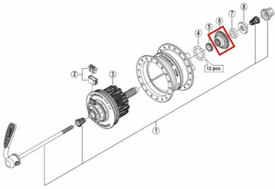 Shimano Konus VR DH-3D30 SSP Links Y-2ZC98020 2 Shimano Konus VR DH-3D30 SSP Links Y-2ZC98020 – Bild 2