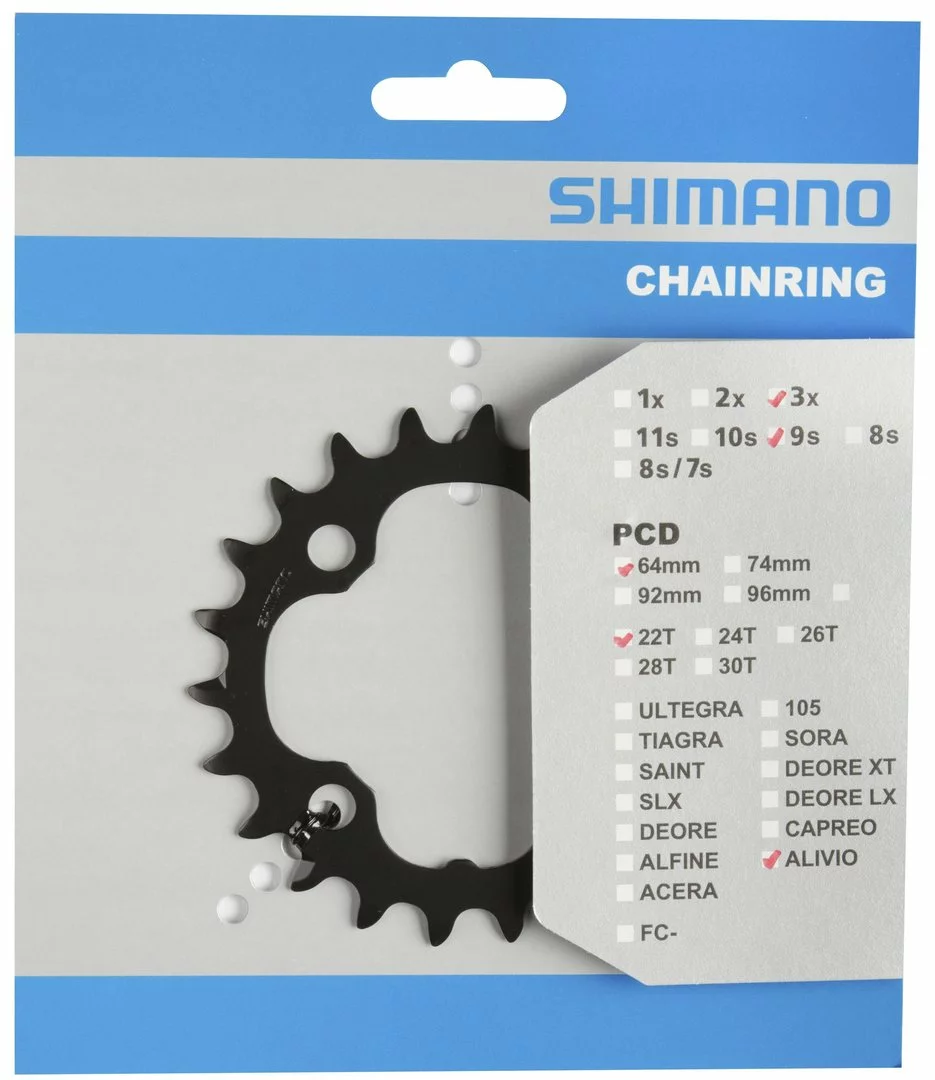 Shimano Alivio Ab 2015 22 Zähne AN-Type Für Schutzring Schwarz Y-1PK22000 1 Shimano Alivio Ab 2015 22 Zähne AN-Type Für Schutzring Schwarz Y-1PK22000