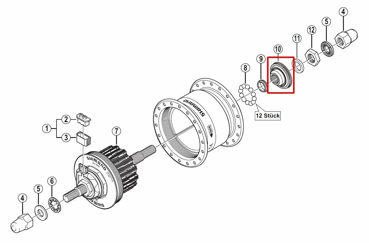 Shimano Konus VR DH-3N30-NT / DH-3D30-NT / DH-2N20-NT Links Y-2ZW98020 2 Shimano Konus VR DH-3N30-NT / DH-3D30-NT / DH-2N20-NT Links Y-2ZW98020 – Bild 2