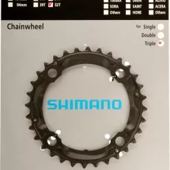 Shimano XT 2004-2007 4-Arm 9-fach 32 Zähne S-Type IG Alu Schwarz Y-1F898020