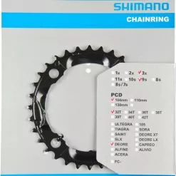Shimano Deore Ab 2010 32 Zähne S-Type Schwarz Y-1LD98080