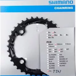 Shimano Deore Ab 2014 4-Arm 10-fach 36 Zähne AL-Type Schwarz Y-1NL98020